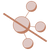 A large central circle connects to three smaller circles and is crossed by a diagonal line, all in a muted brown color on a light background.