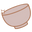 A simple brown bowl with a small chip on the rim, depicted in a minimalist, outlined style on a light background.