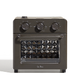 Vintage-style oven with black finish on a white background