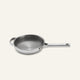 Titanium Always Pan Pro 8.5″ stainless steel frying pan with a textured interior and a long handle.