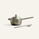 titanium pot on white background
