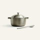 titanium pot on white background