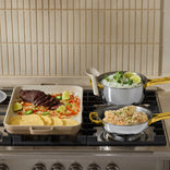 Titanium Pro Cookware + Bakeware Set-Gold/Char-hover